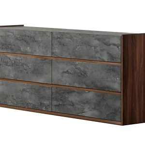 Nova Domus Rado Modern Walnut & Stucco Dresser