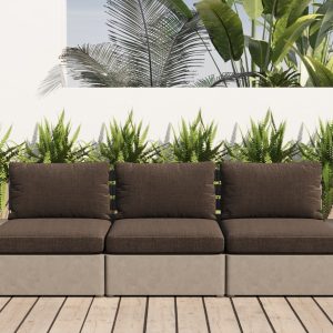 Renava Garza - Outdoor Concrete & Teak Modular Sofa