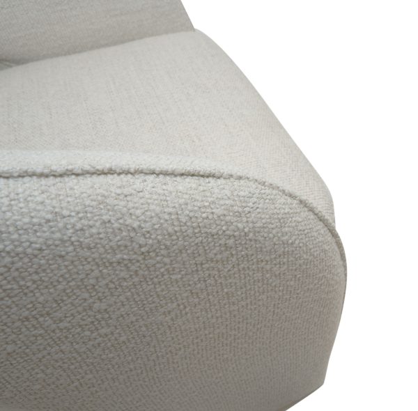 Modrest Renee - Modern Cream Fabric Swivel Chair - Image 4