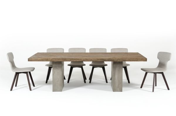 Modrest Renzo Modern Oak & Concrete 79" Dining Table - Image 2