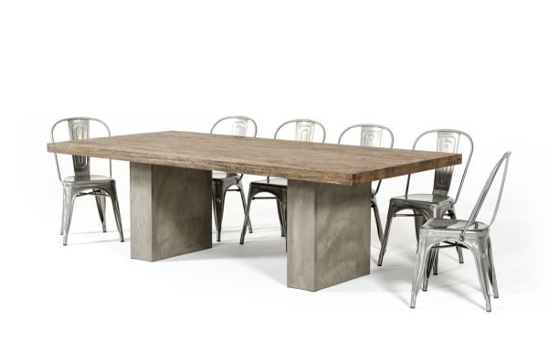 Modrest Renzo Modern Oak & Concrete 79" Dining Table - Image 3