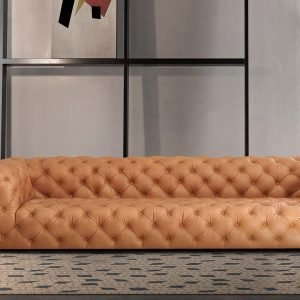 Divani Casa Dexter - Transitional Camel Tufted Sofa