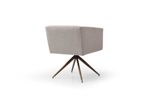 Modrest Riaglow - Contemporary Light Grey Fabric Dining Chair - Image 5