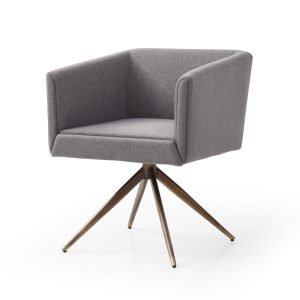 Modrest Riaglow - Contemporary Dark Grey Fabric Dining Chair