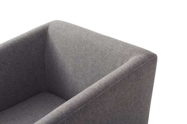 Modrest Riaglow - Contemporary Dark Grey Fabric Dining Chair - Image 5