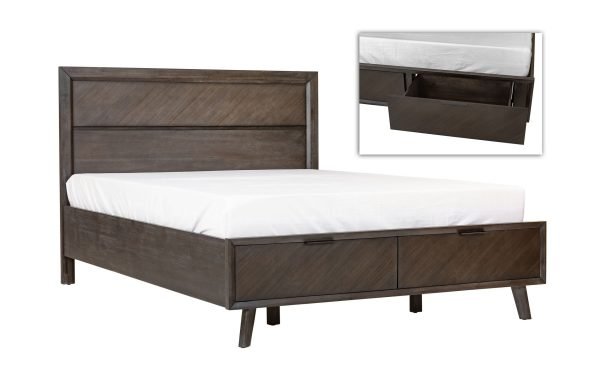 Modrest Roger - Eastern King Mid-century Acacia Bed