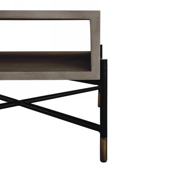 Modrest Walker Modern Concrete & Metal End Table - Image 4
