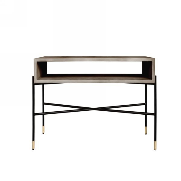 Modrest Walker Modern Concrete & Metal Console Table