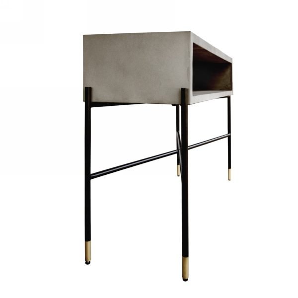 Modrest Walker Modern Concrete & Metal Console Table - Image 4