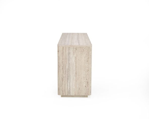 Nova Domus Roma - Modern Travertine + Gold Dresser - Image 5