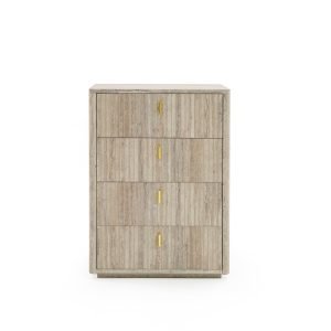 Nova Domus Roma - Modern Travertine + Gold Chest