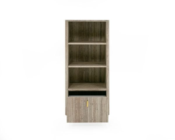 Nova Domus Roma - Modern Travertine + Gold Bookcase - Image 3