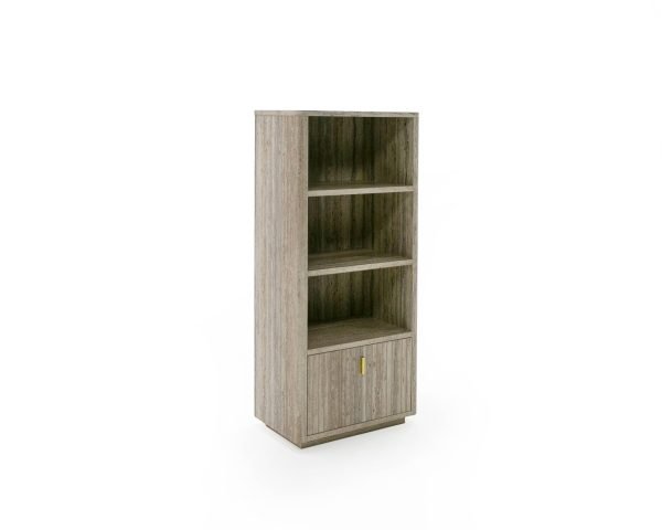 Nova Domus Roma - Modern Travertine + Gold Bookcase - Image 2
