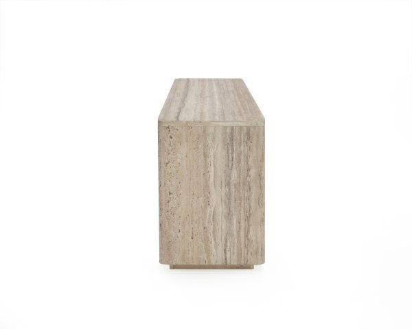 Nova Domus Roma - Modern Travertine + Gold File Cabinet - Image 4