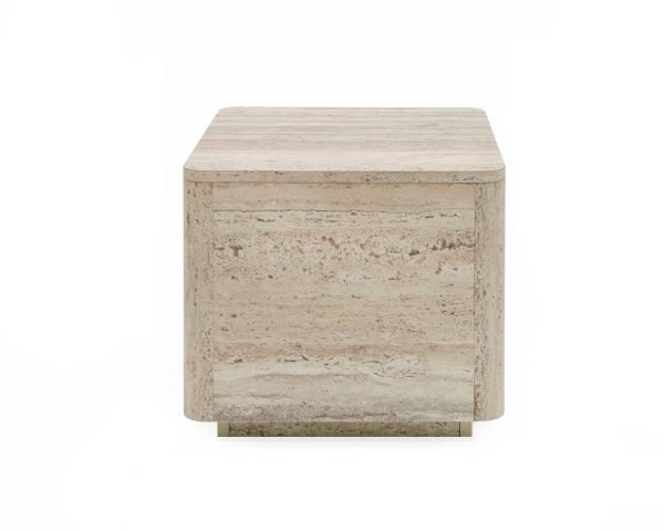 Nova Domus Roma - Modern Travertine Square End Table