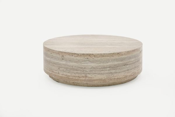 Nova Domus Roma - Modern Travertine Round Coffee Table - Image 2