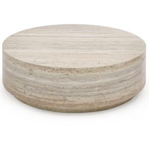 Nova Domus Roma - Modern Travertine Round Coffee Table