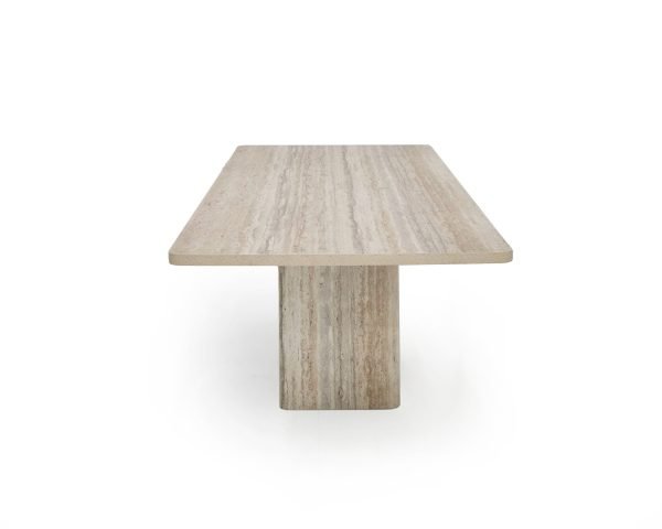 Nova Domus Roma - Modern Travertine Rectangular Dining Table - Image 4