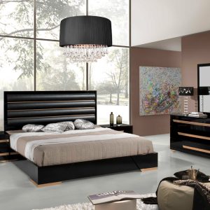 Nova Domus Romeo Italian Modern Black & Rosegold Mirror