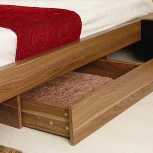Rondo Mid-Century Platform Bed w/ Nightstands Storage And Lights
