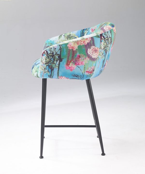 Modrest Roxann - Modern Counter Stool in Funky Velvet - Image 3