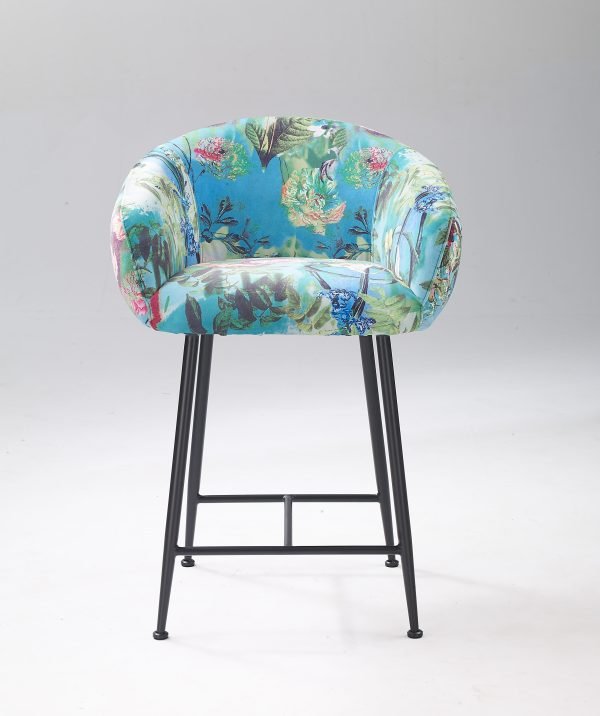 Modrest Roxann - Modern Counter Stool in Funky Velvet - Image 4