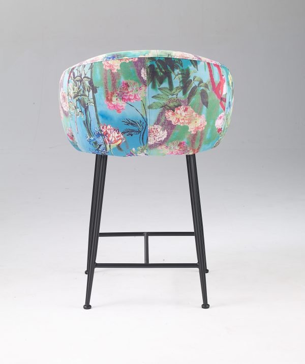 Modrest Roxann - Modern Counter Stool in Funky Velvet - Image 5