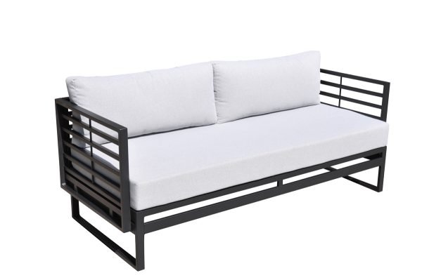 Renava Wharf Outdoor Grey & Black Sofa Set - Image 5
