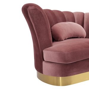 Divani Casa Arvada Modern Pink Velvet Lounge Chair
