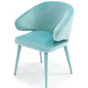 Modrest Salem - Modern Aqua Fabric Dining Chair