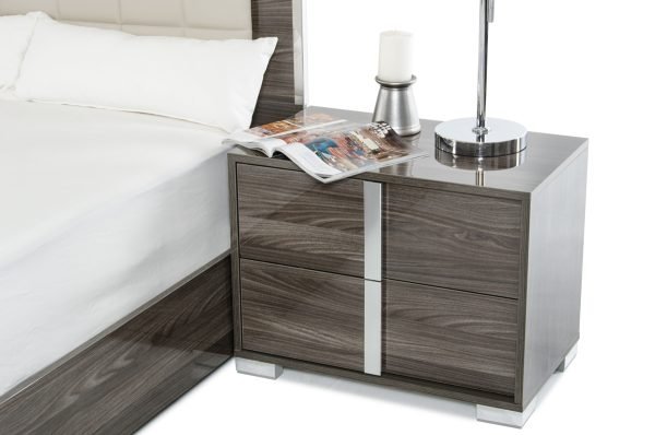 Modrest San Marino Modern Grey Nightstand