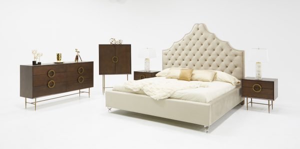 Modrest Selena Modern Acacia & Brass Dresser - Image 3