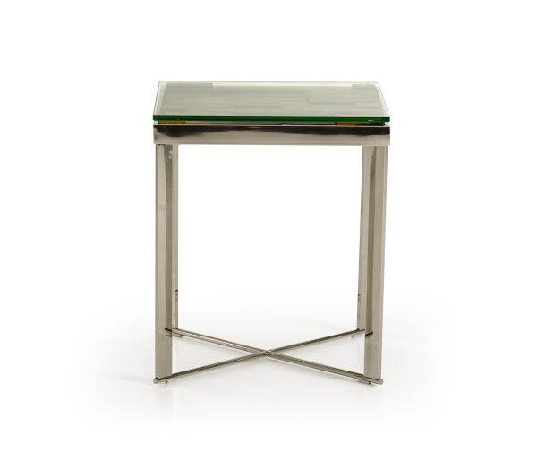 Modrest Santiago Modern Rectangular Wood Mosaic End Table