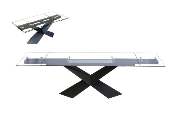 Modrest Scott - Modern Extendable Glass Dining Table
