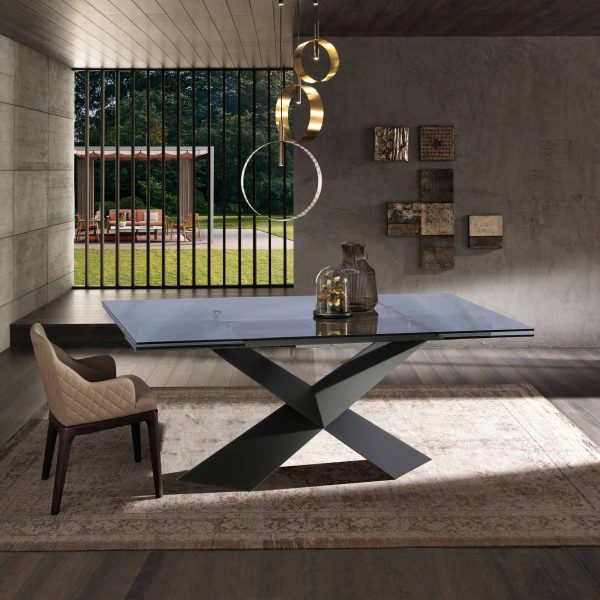 Modrest Scott - Modern Extendable Glass Dining Table - Image 3