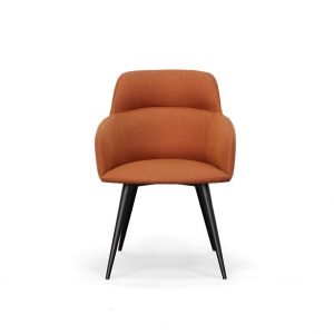 Modrest Scranton - Modern Orange & Black Dining Chair