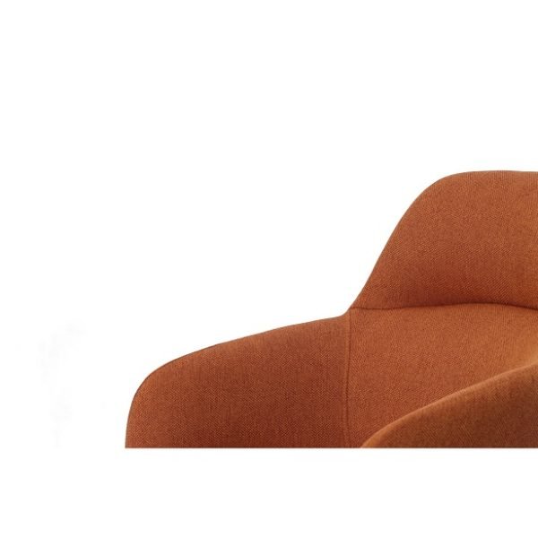 Modrest Scranton - Modern Orange & Black Dining Chair - Image 3