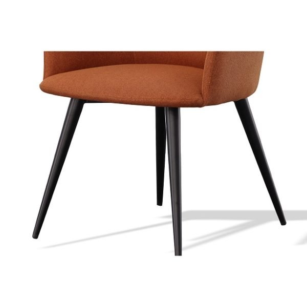 Modrest Scranton - Modern Orange & Black Dining Chair - Image 4