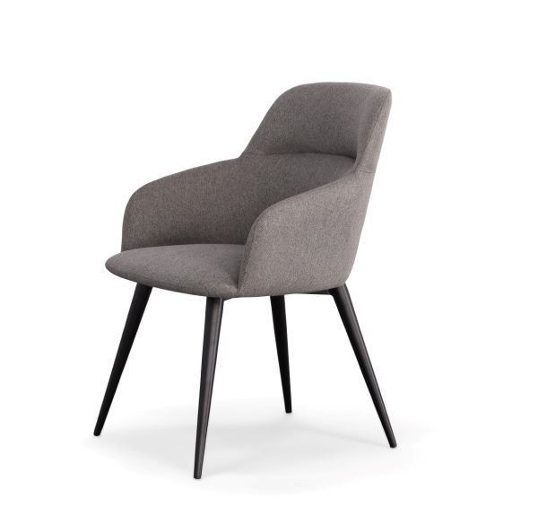 Modrest Scranton - Modern Grey & Black Dining Chair - Image 5