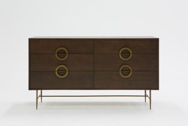 Modrest Selena Modern Acacia & Brass Dresser