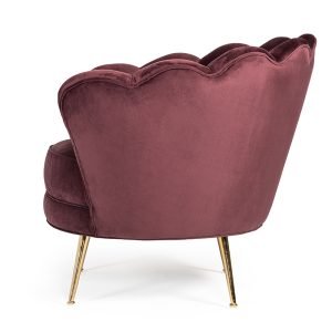 Divani Casa Selva Modern Rust Velvet Accent Chair