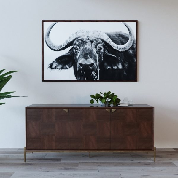 Modrest Shane - Modern Acacia & Brass Buffet - Image 3