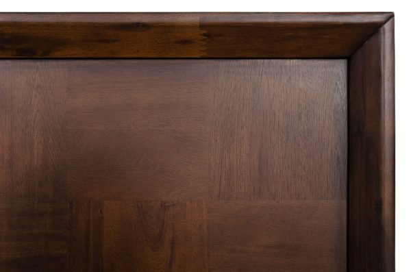 Modrest Shane - Eastern King Modern Acacia & Brass Bed - Image 4