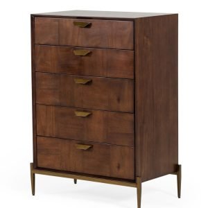 Modrest Shane - Modern Acacia & Brass Dresser