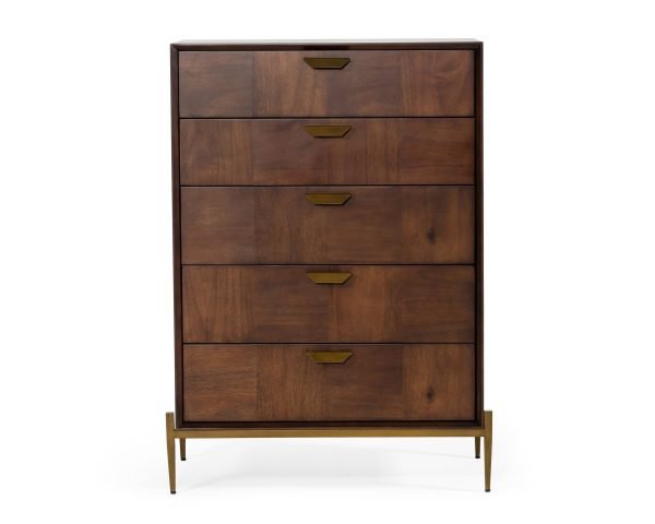 Modrest Shane - Modern Acacia & Brass Dresser - Image 2