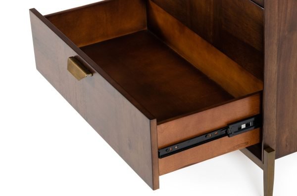 Modrest Shane - Modern Acacia & Brass Dresser - Image 3