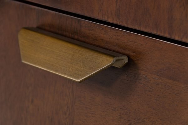 Modrest Shane - Modern Acacia & Brass Dresser - Image 4