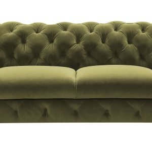 Divani Casa Sheila - Transitional Green Fabric Loveseat