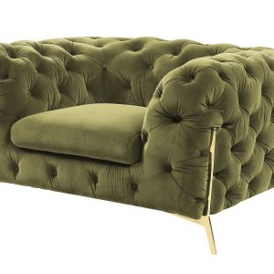 Divani Casa Sheila - Transitional Green Fabric Chair