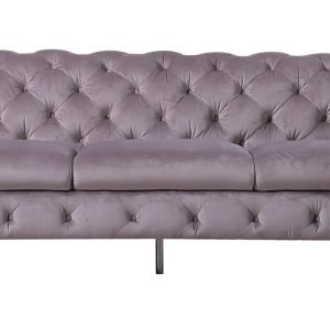 Divani Casa Sheila - Transitional Silver Fabric Sofa